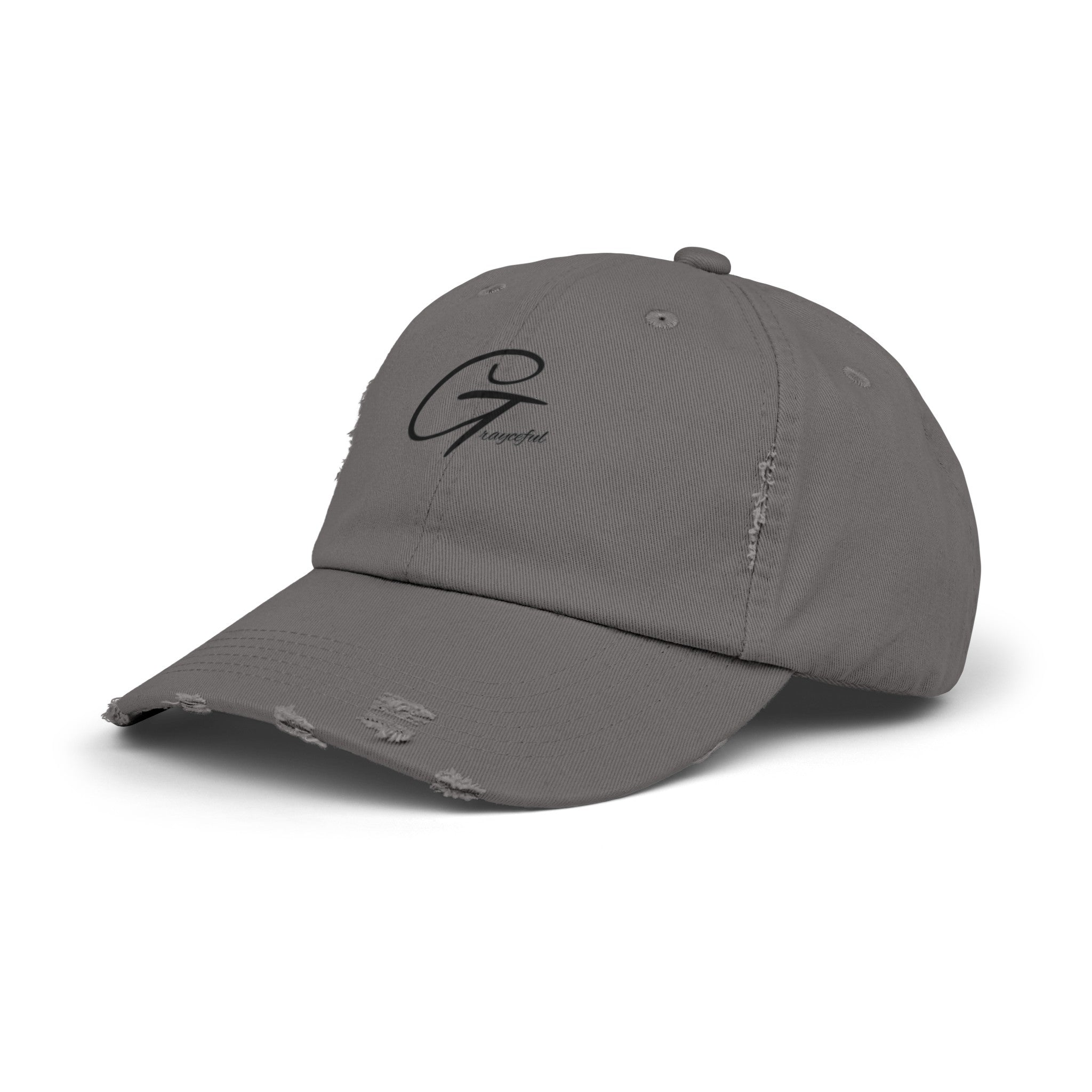 Distressed Cotton Baseball Cap - Unisex Casual Minimalist Hat
