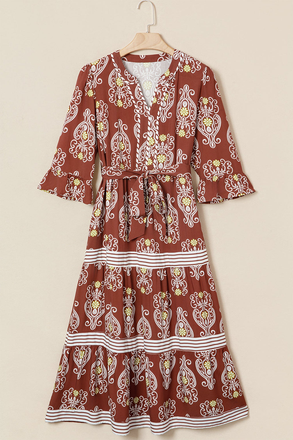 Katie Trim Tiered Maxi Dress