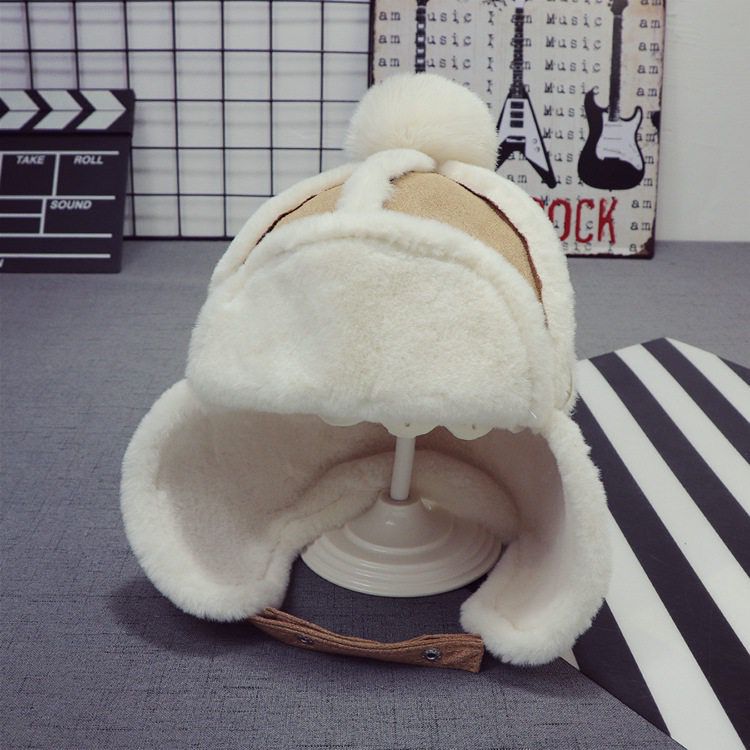 Faux - Fur Winter Hat for Kids- Sherpa Aviator Hat