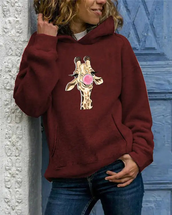 Women's Printed Round Neck Sweater - Soft Modal