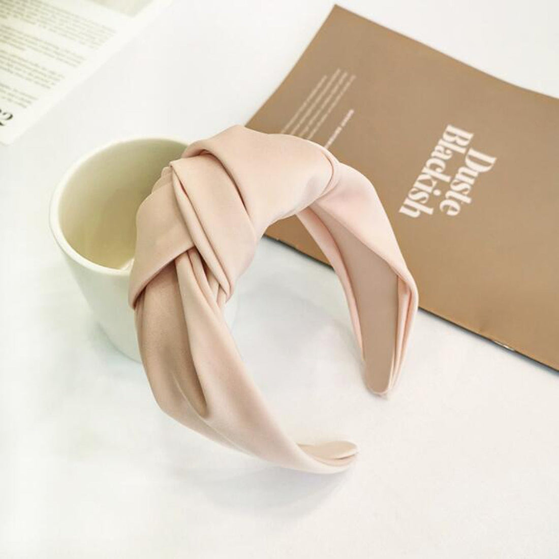 Wide Solid Color Knot Headband for Women - Stylish Hair Accessory - Image 10