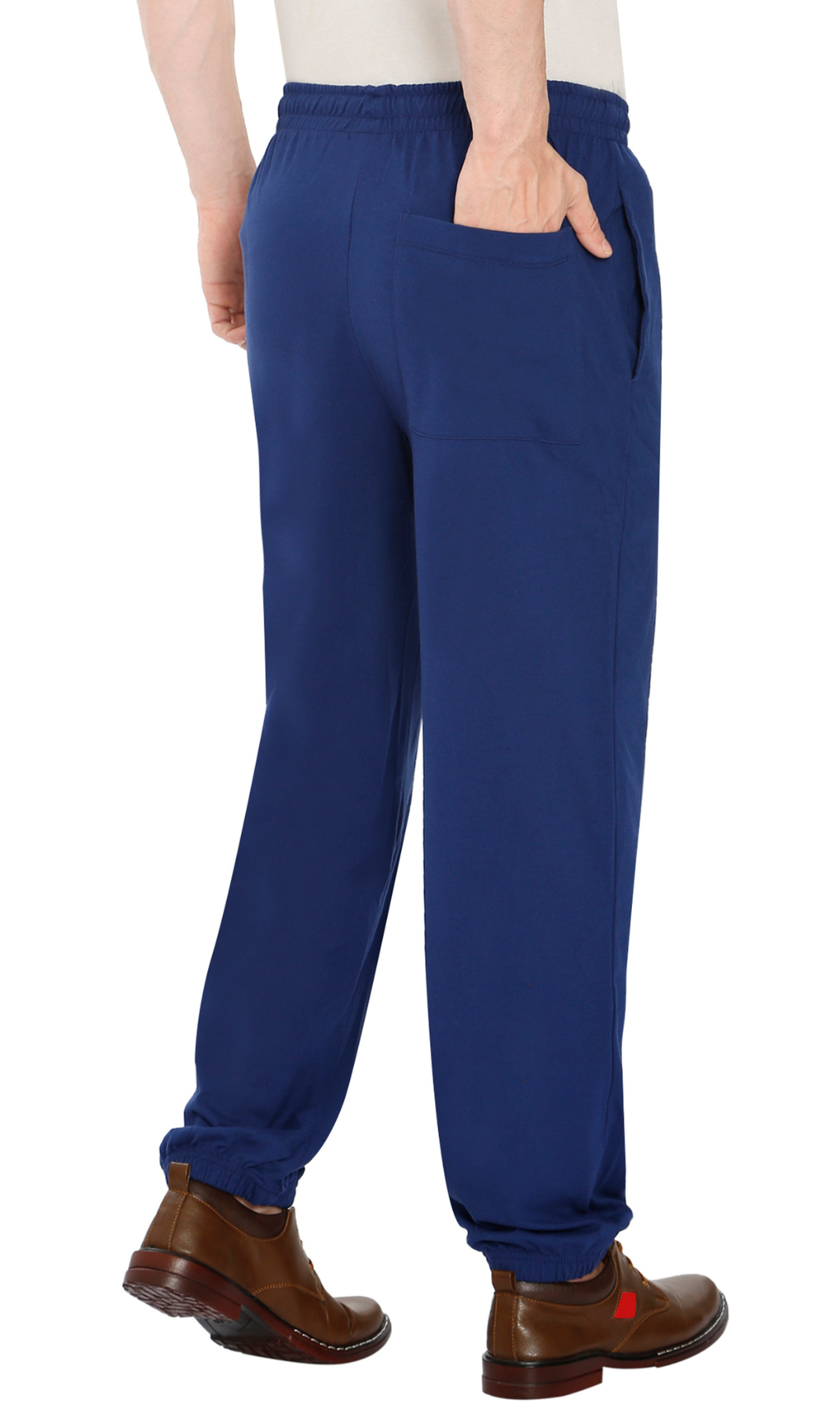 Men's Pull-On Elastic Waist Knit Pants - Relaxed Fit Lounge Trousers