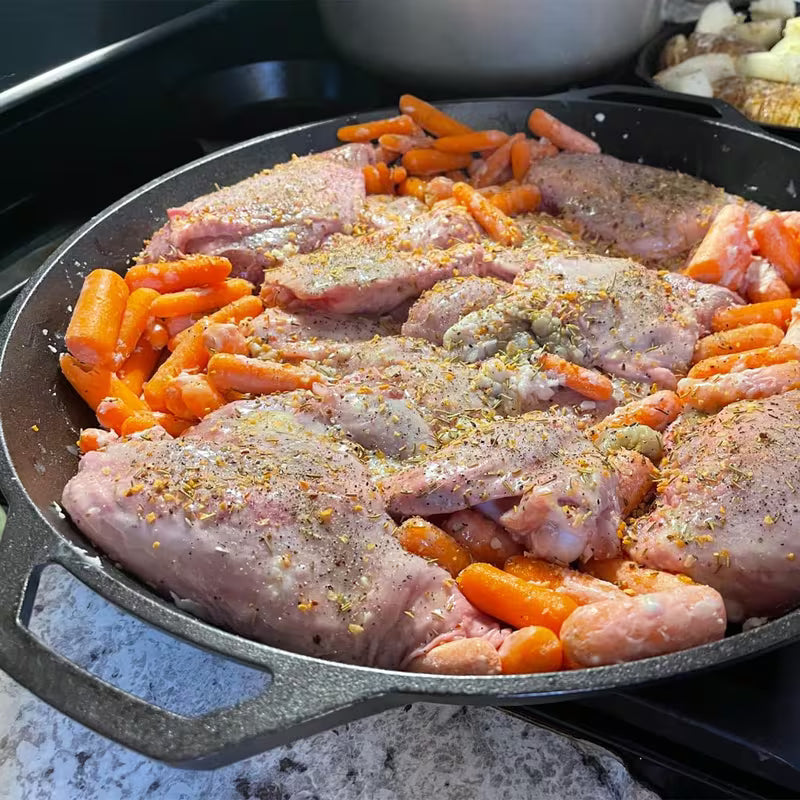 17-Inch Multi-Function Cast Iron Griddle and Skillet Pan