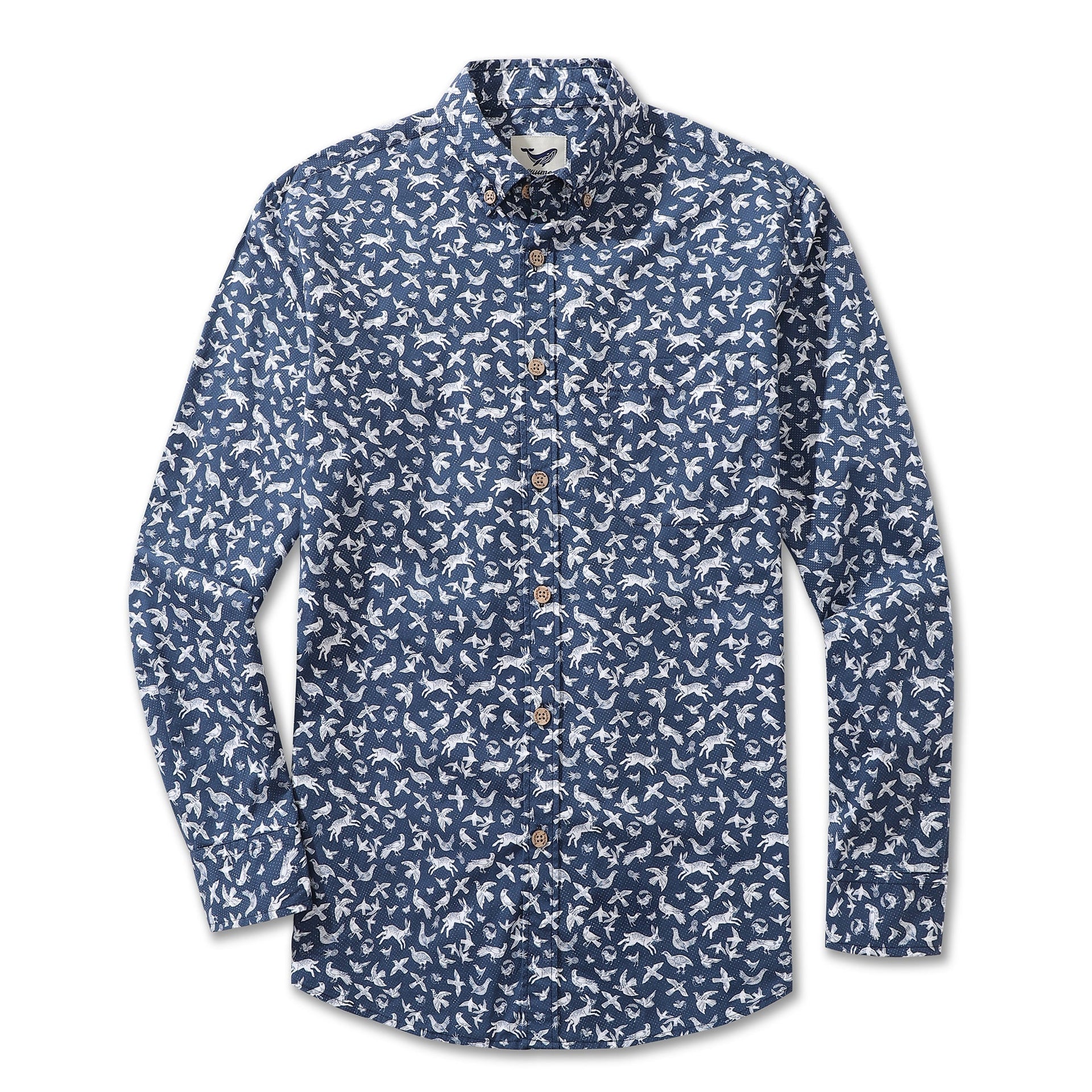 Men's Island Daydream Cotton Long Sleeve Hawaiian Aloha Shirt
