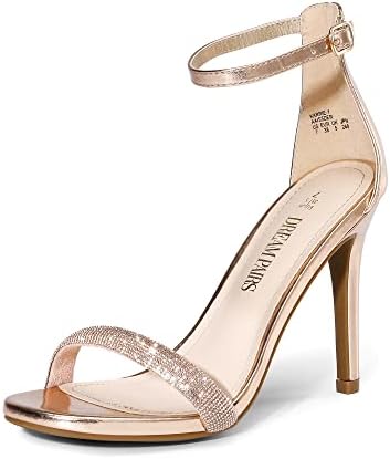 Women's Black Stiletto Ankle Strap Sandals Open Toe Party Heels - Image 16