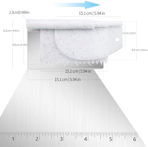 Suanyok Bench Dough Cutter-Flexible Plastic Bowl Scraper Kitchen Tool
