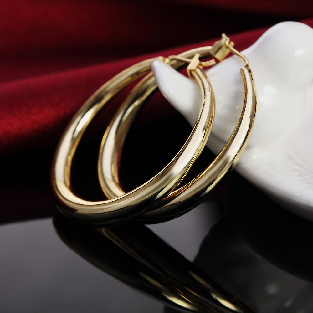 Smooth-surface Hoop Earrings For Women