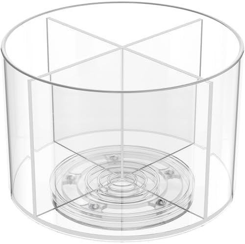 2-Pack Divided Drink Packet Organizer, Rotating Turntable Organizer