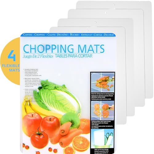 Kitchen Cutting Board | Flexible Chopping Mats | Food Safety | Hanging Hole