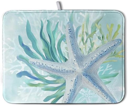Summer Coastal Dish Drying Mats