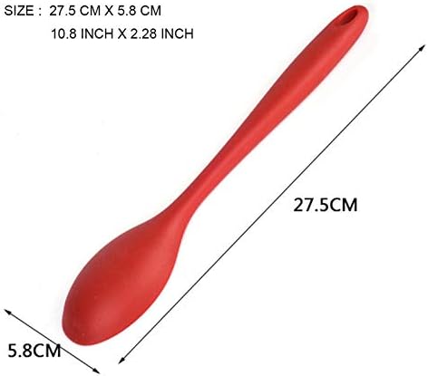 Silicone Nonstick Mixing Spoons Set 2, High Heat Resistant, Hygienic Design