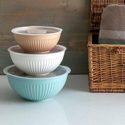 Nordic Ware Prep and Serve Mixing Bowls Set, Earth-Tones