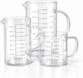 77L 3 Pack Glass Measuring Cup Set, High Borosilicate Glass Measure Cup