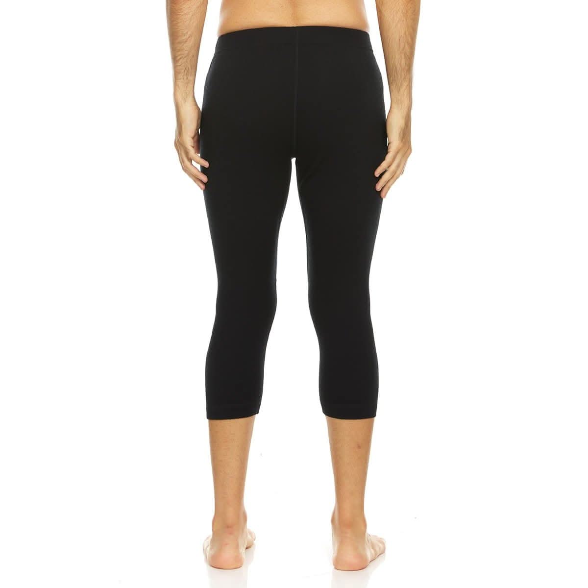 Men's 3/4 Length Merino Wool Ski Base Layer Bottoms