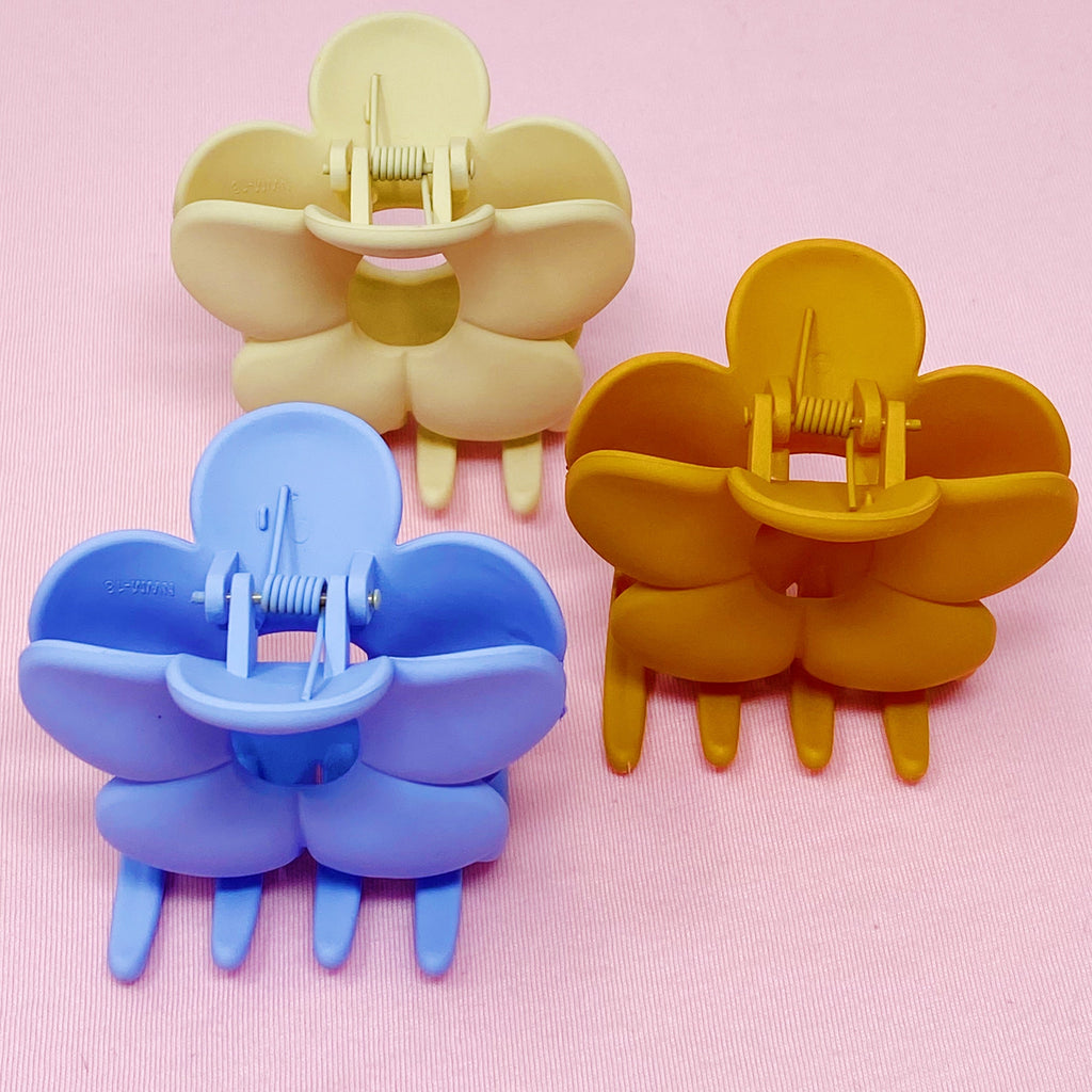 Matte Flower Power Hair Claw Set
