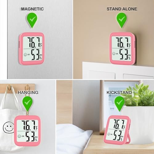 Antonki 2 Pack Room Thermometer Indoor Hygrometer