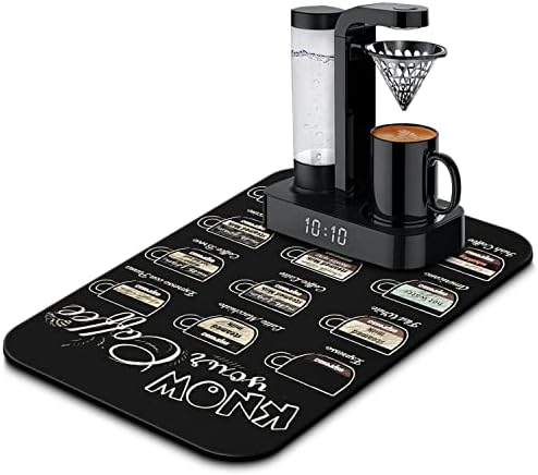 Fun Coffee Mat 19inx12in, Coffee Bar Mat