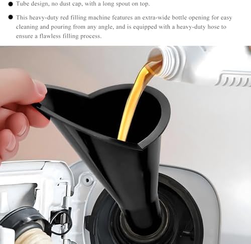 Oil Funnel, Flexible Multi-Function Automotive Oil Funnel, Spill-Proof Plastic