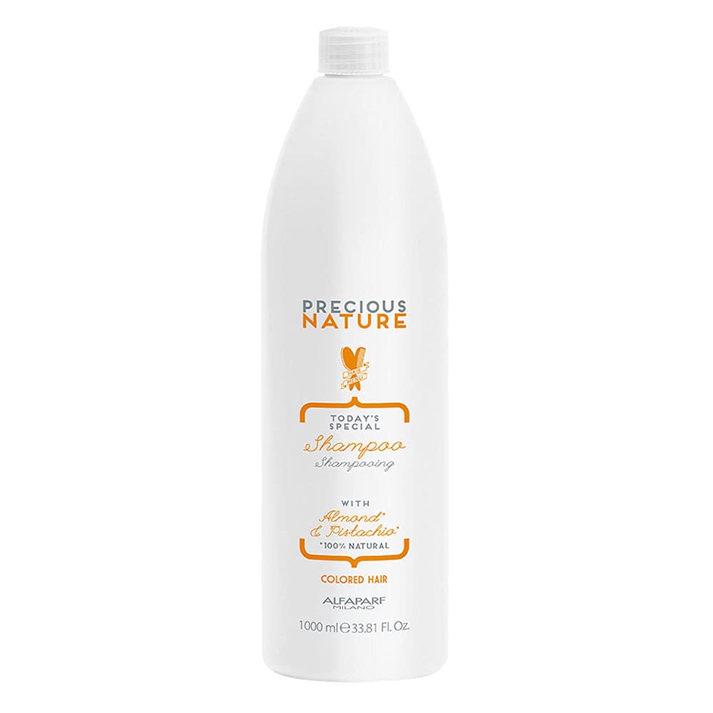 Large bottle of Alfaparf Milano Precious Nature Shampoo for colored hair.