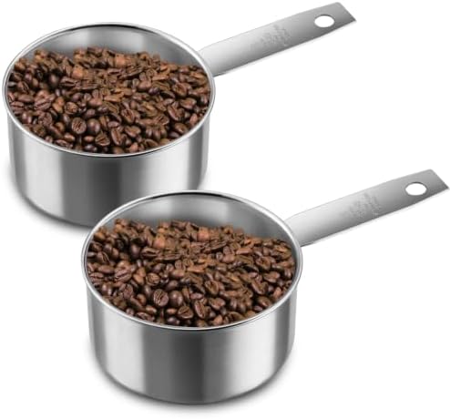 2Pcs Stainless Steel Measuring Cup 1Cup Metal Cup