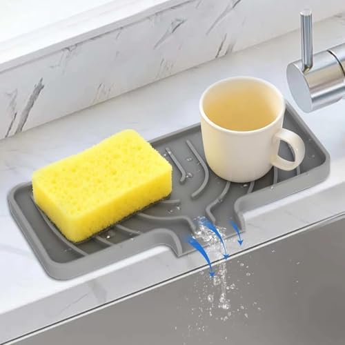 JACZZO Silicone Sponge Holder for Kitchen Sink, Sink Caddy