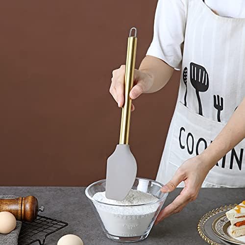 Gold Spatulas, Berglander Non-stick Silicone Flexible Scrapers Baking Mixing