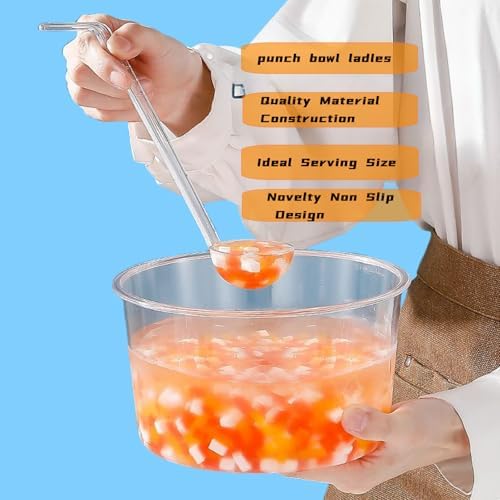 12 pieces 1 oz ladle Set Including 6 Pcs clear small gravy ladle and 6 Pcs