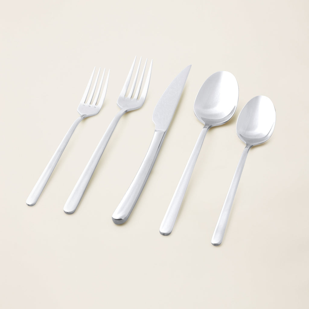 Emilia 20-Piece Stainless Steel Flatware Set in Silver or Gold - Image 5