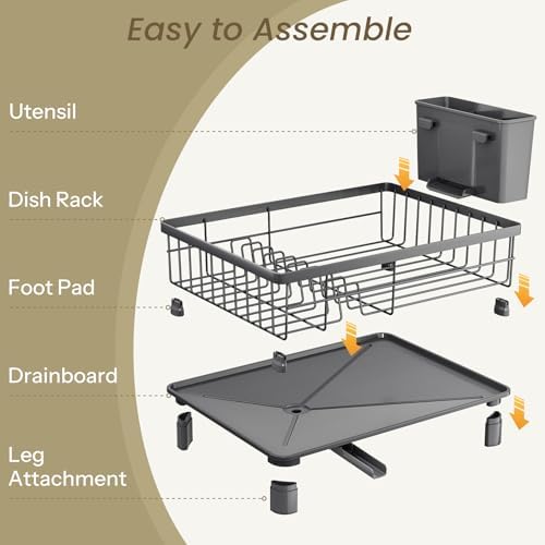 SNTD Dish Drying Rack for Small Kitchen Counter