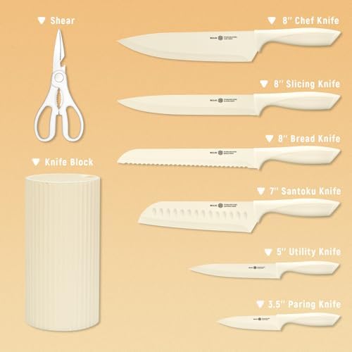 Knife Set, 8-Piece Kitchen Knife Set