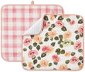 FRESHMINT Dish Drying Mats 2 Pack, Cottage Floral