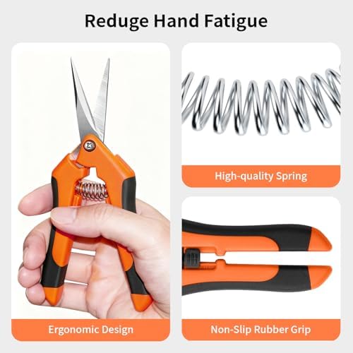 4 Pack Garden Pruning Shears, Stainless Steel Shears, Gardening Shears Scissors