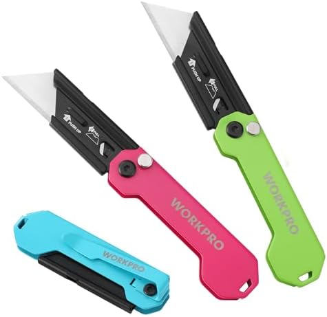 WORKPRO 3-Pack Folding Utility Knife