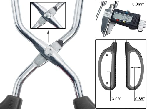 HINMAY Stainless Steel Scissor Tongs Cooking Tongs Set