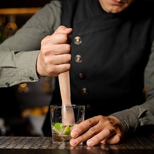 Patelai Wooden Cocktail Muddler and Stainless Steel Bar Spoon