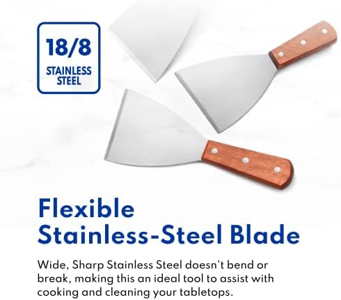 New Star Foodservice Stainless Steel Slant Edge Grill Scraper