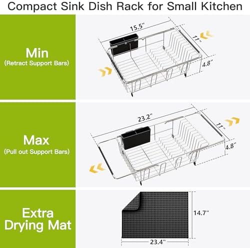 JASIWAY in Sink Dish Drying Rack