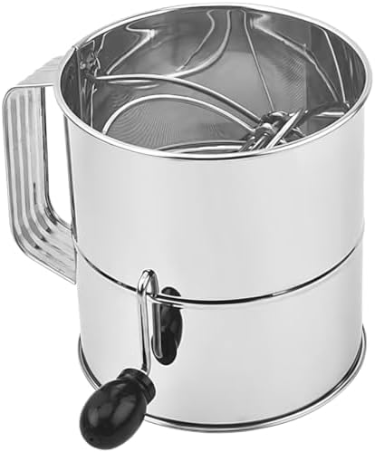 8 Cup Flour Sifter, Professional Stainless Steel Flour Sifter