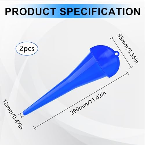 Long-Neck Oil Funnel for Automotive – Multi-Function Plastic Funnel for Oil