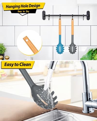 Silicone Pasta Fork, Pasta Spoon Server