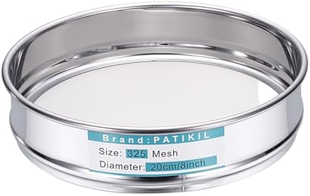PATIKIL 325 Mesh Lab Sieve, 7.9" Diameter Sifting Screen 304 Stainless Steel