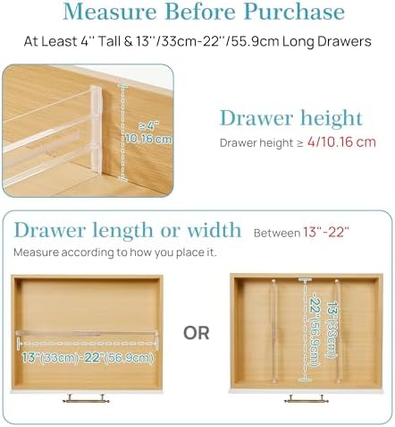 Vtopmart 4" High Drawer Dividers