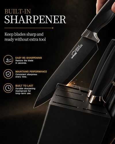 Amorston Knife Set 15 Piece Kitchen Knife Set