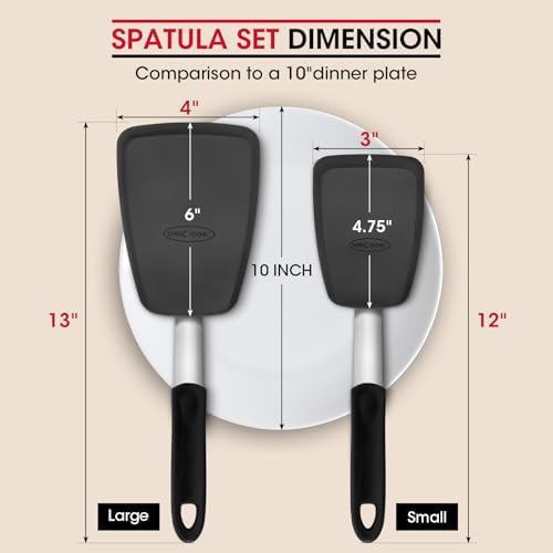 Unicook 2-Piece Silicone Spatula Turner Set
