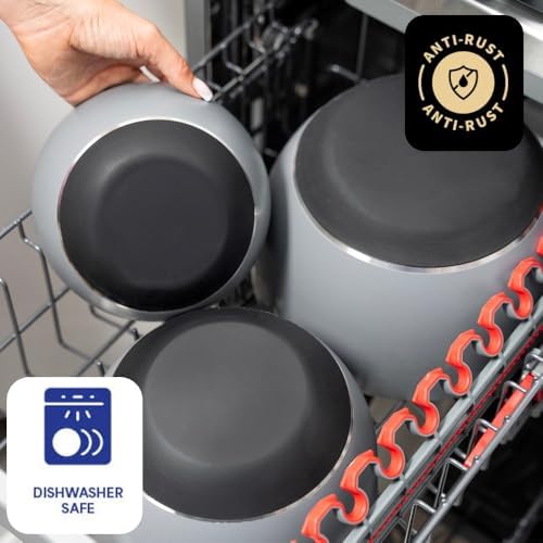 WHYSKO Stainless Steel Mixing Bowls Set, 3-Piece