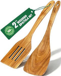 Gaialoop 2Pcs Acacia Wooden Spatula