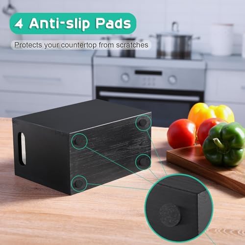 ALELION Black Utensil Holder for Kitchen Counter