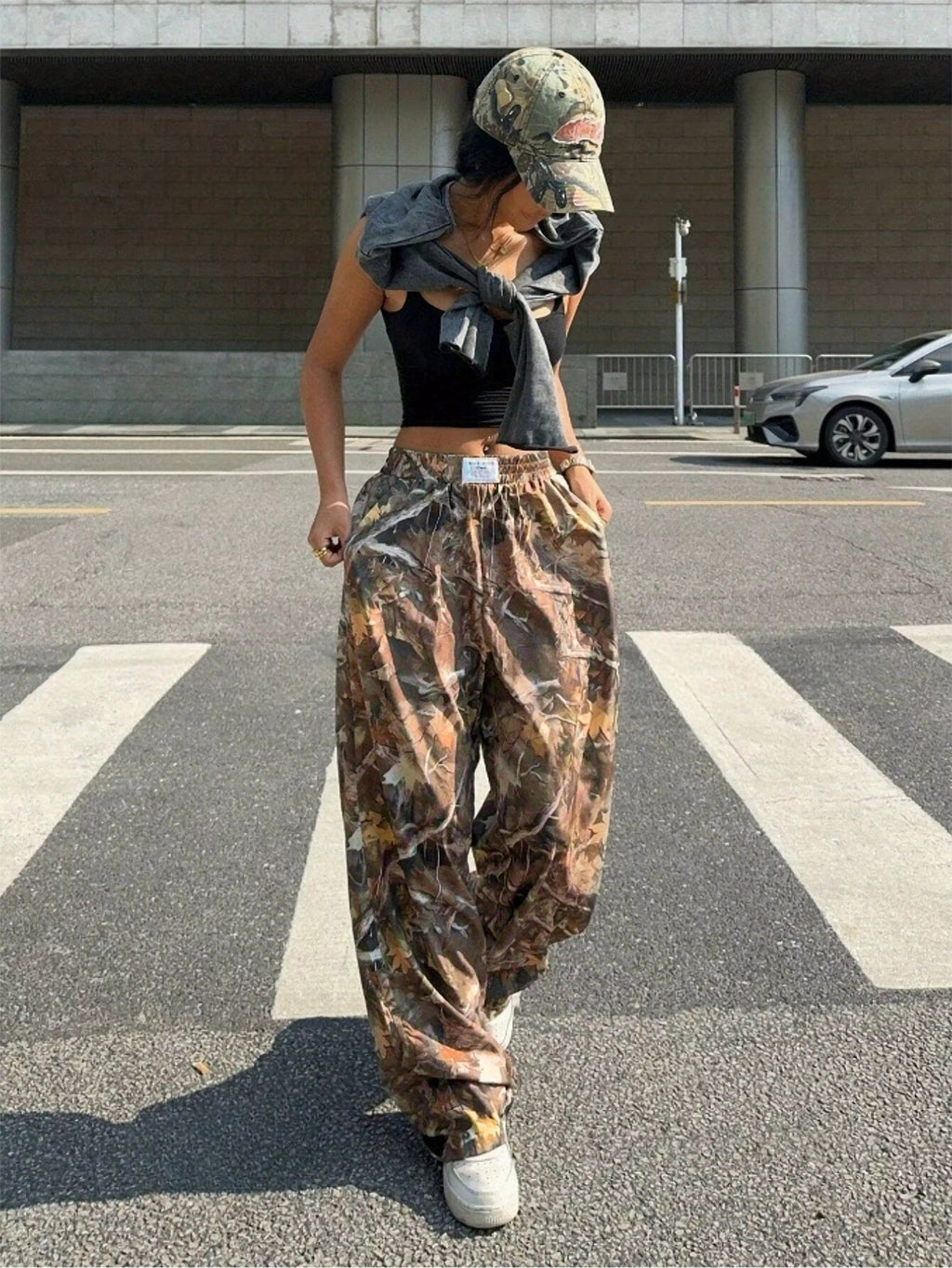 Women's Y2K Camouflage Cargo Pants High Waisted Relaxed Fit - Image 6