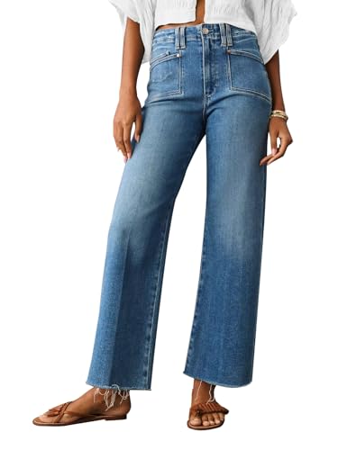 Celine Jeans - Jeans for Women Wide Leg Baggy High Waist Boyfriends Straight Leg Stretchy Denim Pants Trendy Fall 2024