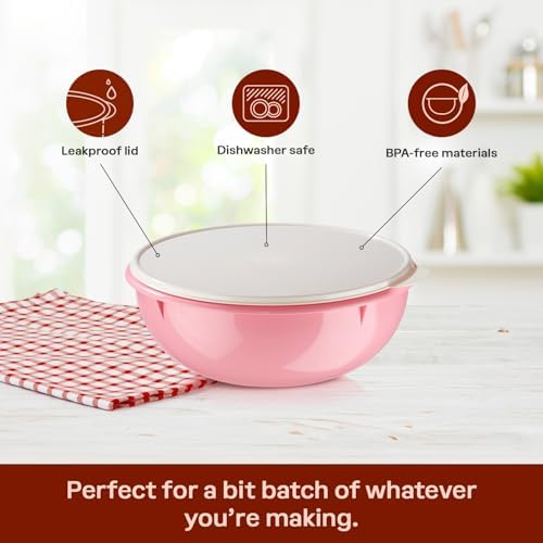 Tupperware Fix-N-Mix Vintage Pink Mixing Bowl